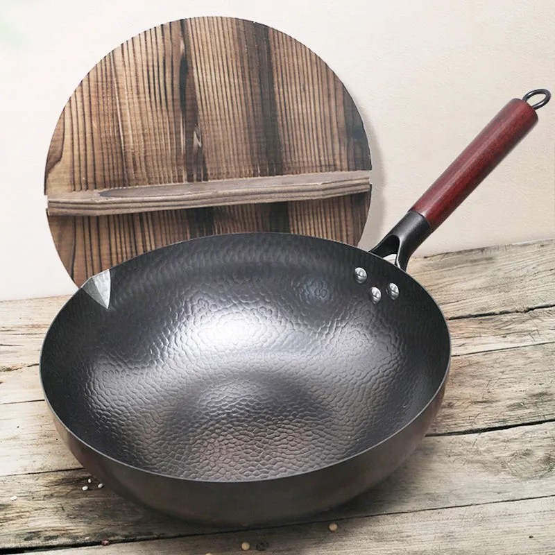 High Quality Traditional Cookware Iron Wok Non-stick Pan Non-coating Pan Kitchen Cookware