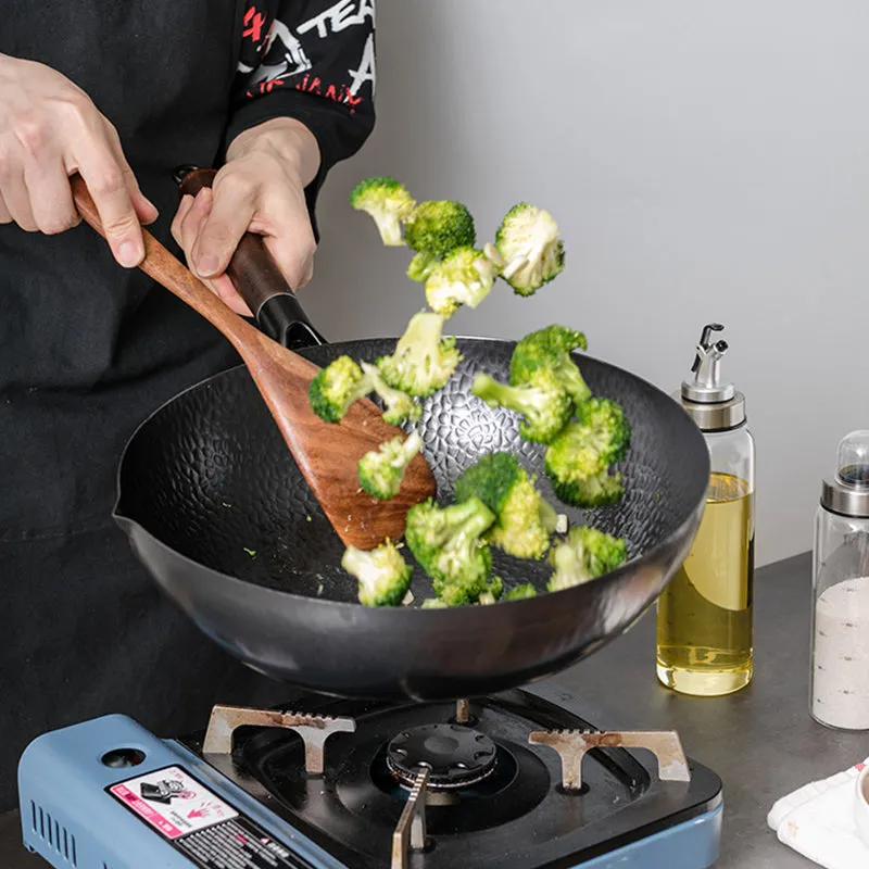 High Quality Traditional Cookware Iron Wok Non-stick Pan Non-coating Pan Kitchen Cookware