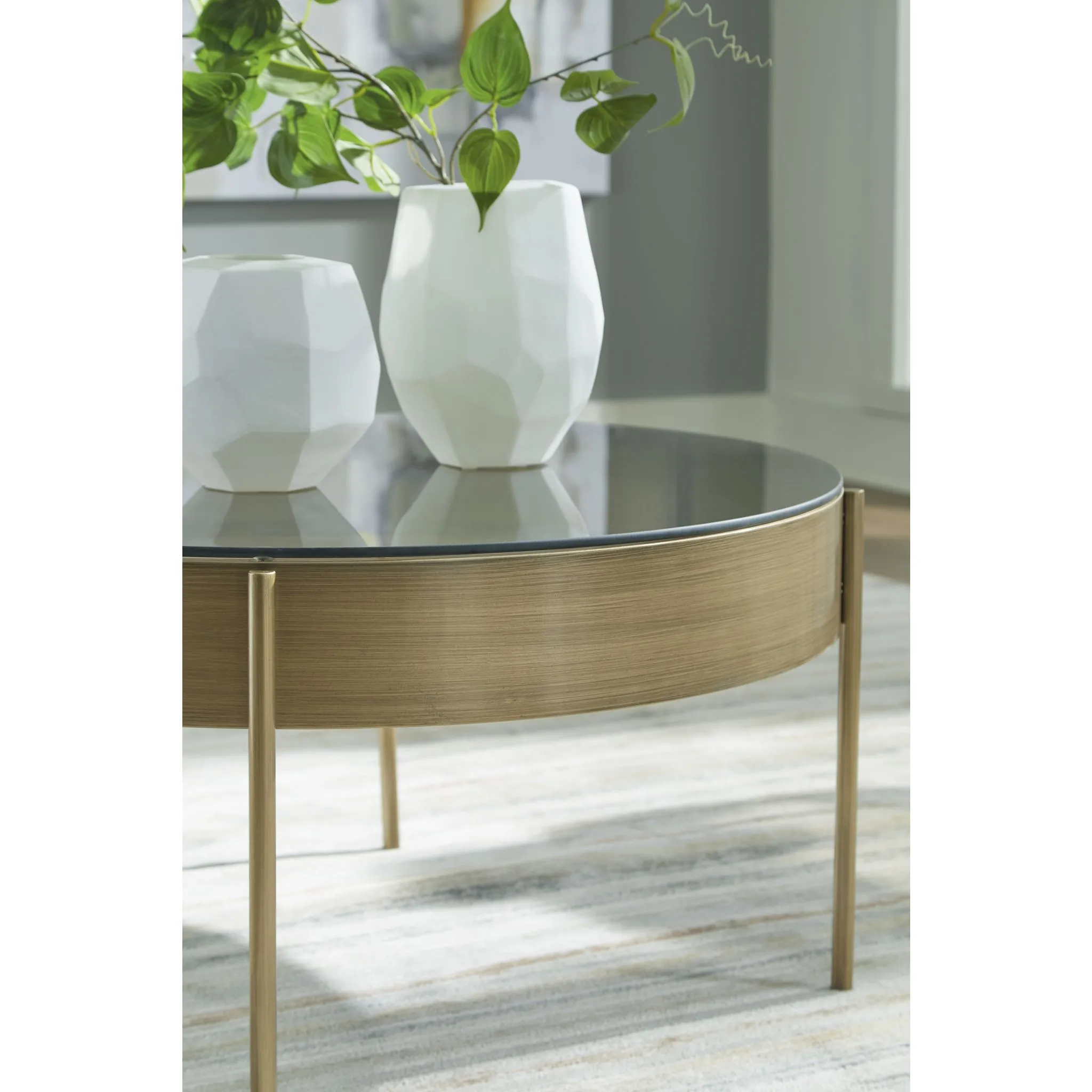 Jettaya 3 Pack Tables - Brushed Brass