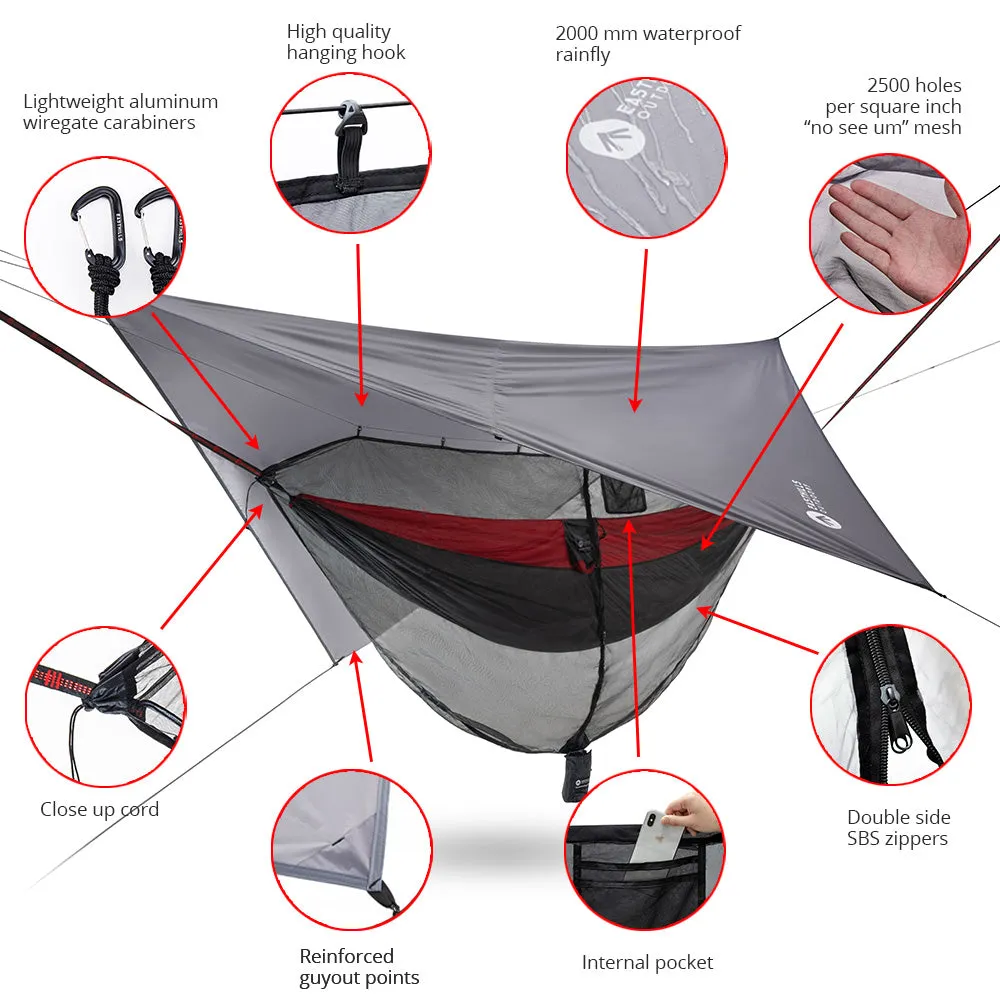 Jungle Explorer Camping Hammock with Separated Bug Net