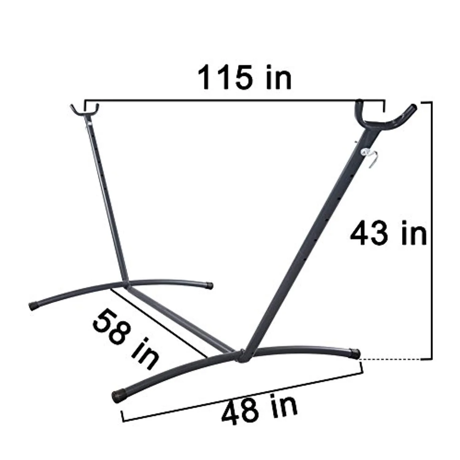 Lazy Daze Hammocks 9 feet Space Saving Steel Hammock Stand Portable Hammock Stand with Carrying Bag Only, Capacity 450 Pounds