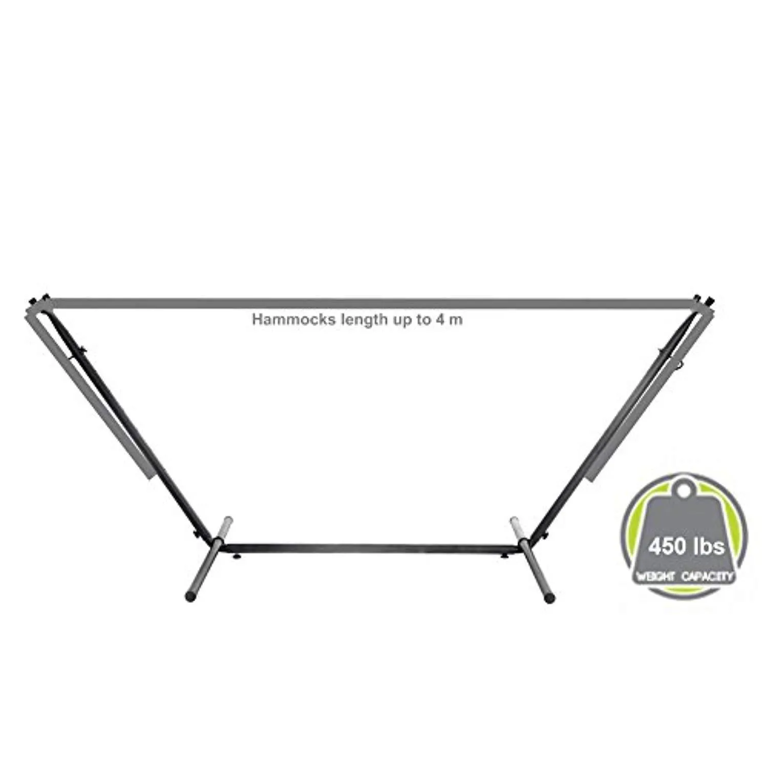 Lazy Daze Hammocks 9 feet Space Saving Steel Hammock Stand Portable Hammock Stand with Carrying Bag Only, Capacity 450 Pounds