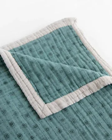 Little Unicorn Cotton Muslin Quilted Throw (60"x72")  / Wallflower