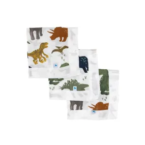 Little Unicorn Cotton Muslin Security Blanket 3 Pack / Dino Friends
