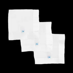 Little Unicorn Cotton Muslin Security Blanket 3 Pack / White