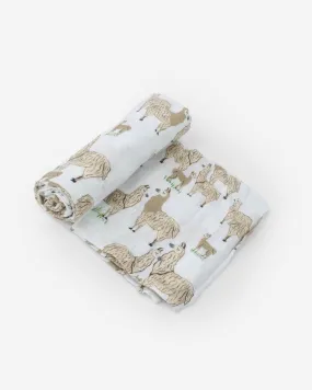 Little Unicorn Cotton Muslin Swaddle / Llama Llama