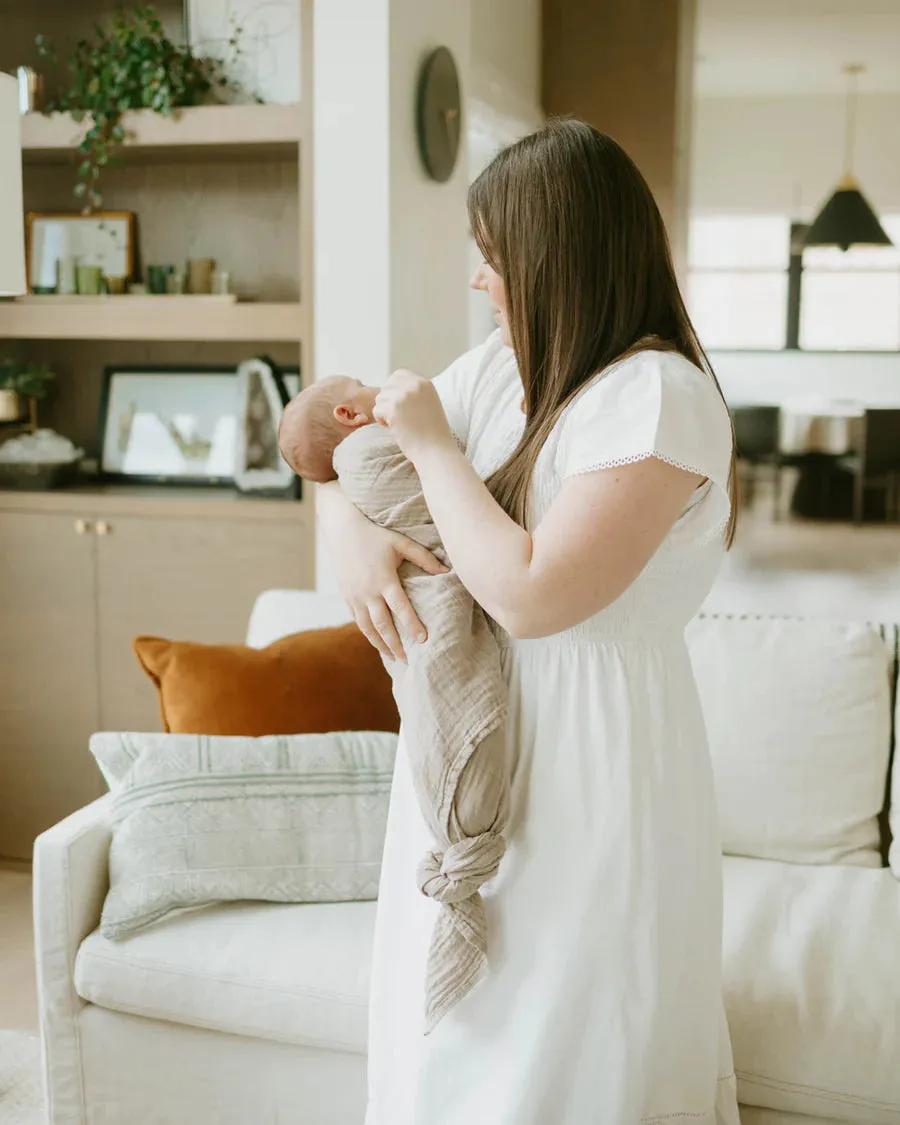 Little Unicorn Organic Cotton Muslin Swaddle Blanket / Driftwood