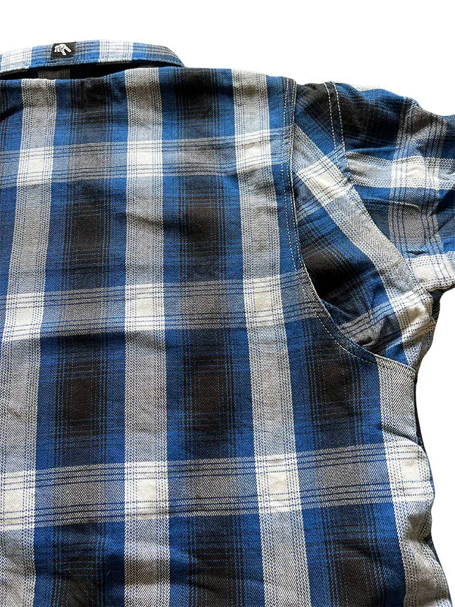 Men's Protective Motorcycle Shirt – Blue Plaid