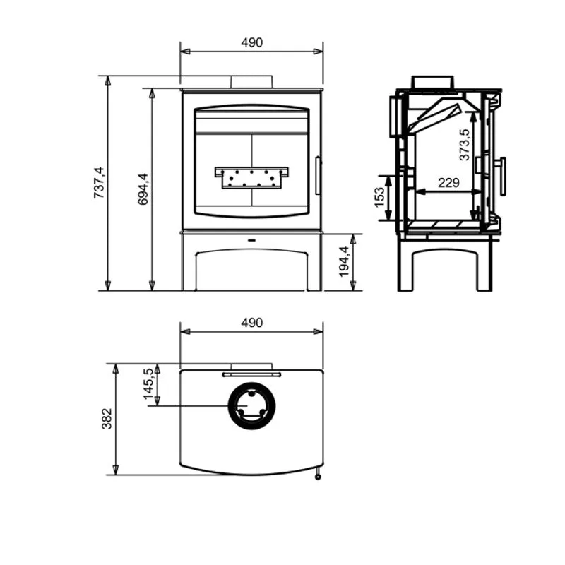 Mi-Fires Tinderbox Tall 5kW