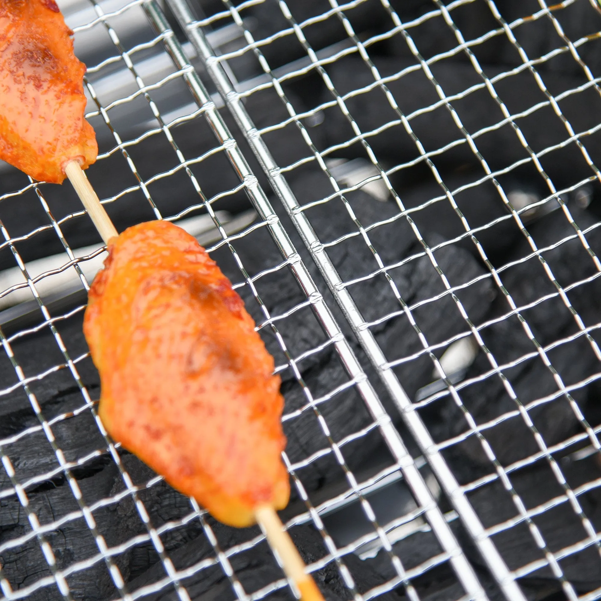 Outsunny Large Stainless Steel Charcoal BBQ Grill - Silver