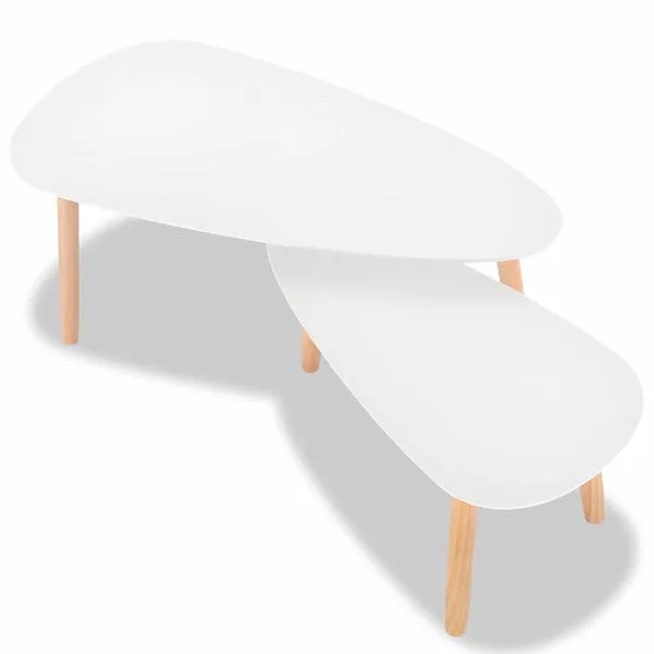 Pinewood Coffee Table Set 2 Pieces