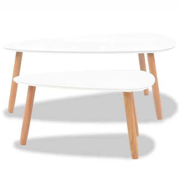 Pinewood Coffee Table Set 2 Pieces