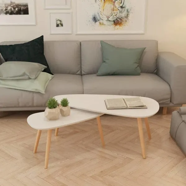 Pinewood Coffee Table Set 2 Pieces