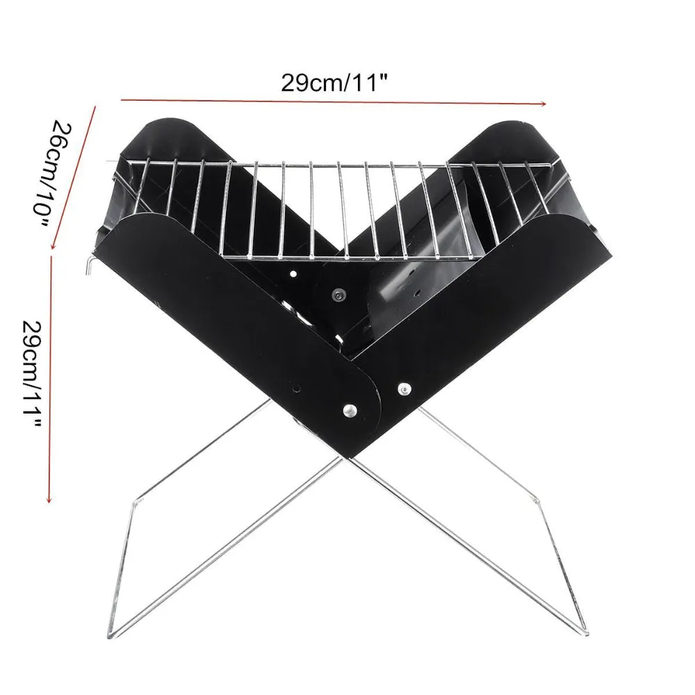 Portable Foldable Stainless Steel Outdoor Camping BBQ Grill