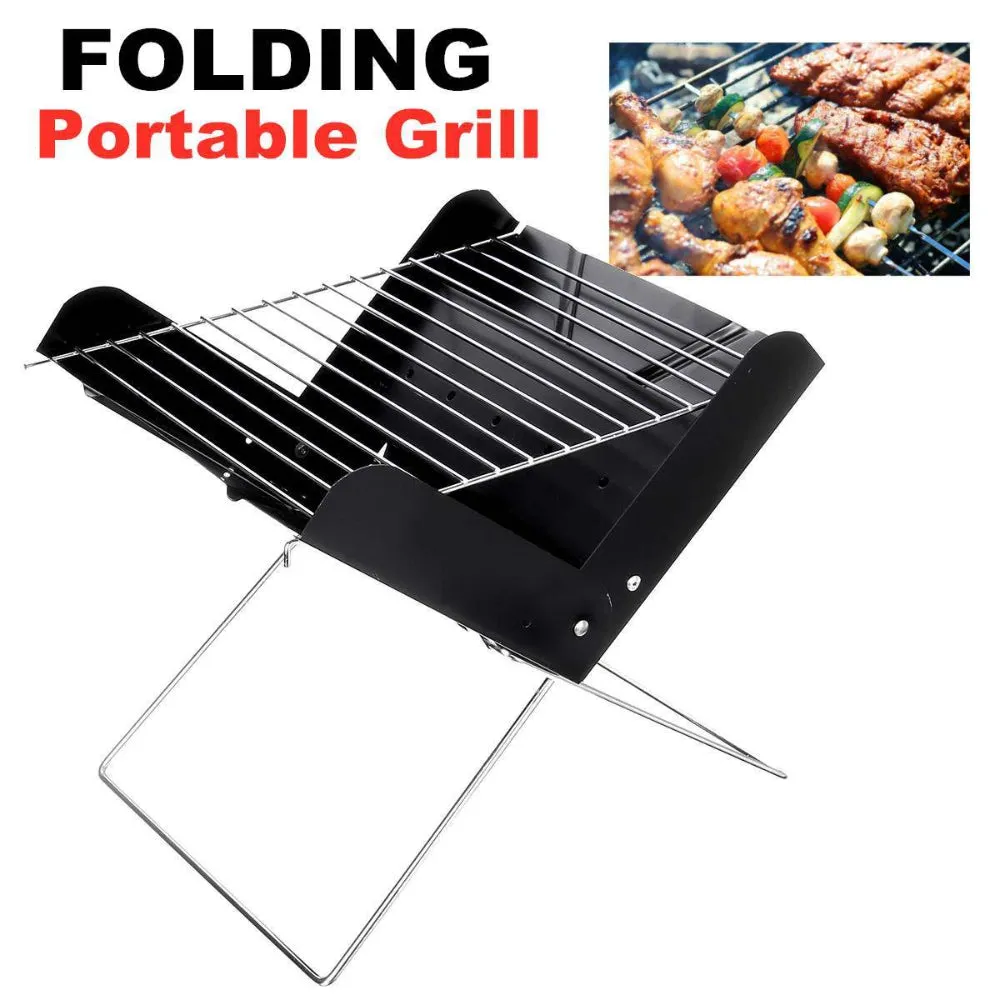 Portable Foldable Stainless Steel Outdoor Camping BBQ Grill