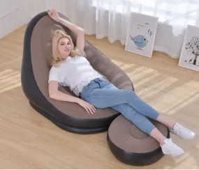 Portable Inflatable Sofa With Footrest