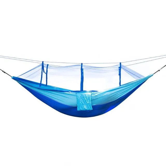 Portable Outdoor Camping Mosquito Net Nylon Hammock Hanging Bed Sleeping Swing Hanging Bed Leisure Travel Hammocks for Sleeping