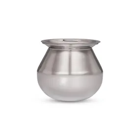 Pot with Lid - 4.5 x 4.5 Inches | Pongal Handi/ Stainless Steel Pot/ Cooking Pot for Home/ 305 Gms Approx