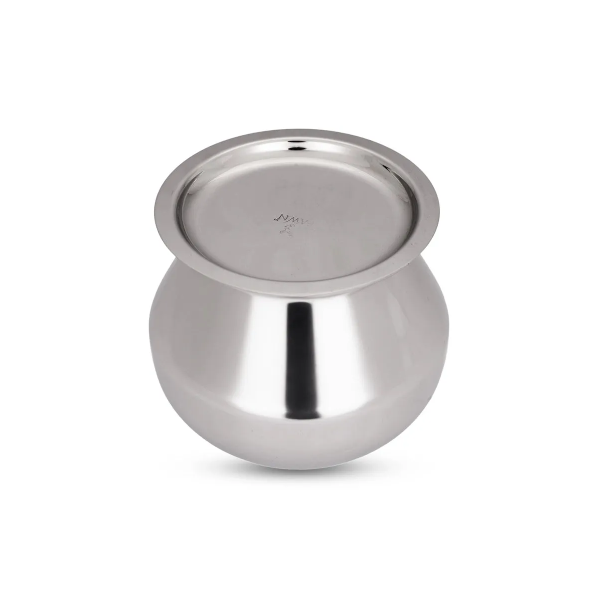 Pot with Lid - 4.5 x 4.5 Inches | Pongal Handi/ Stainless Steel Pot/ Cooking Pot for Home/ 305 Gms Approx