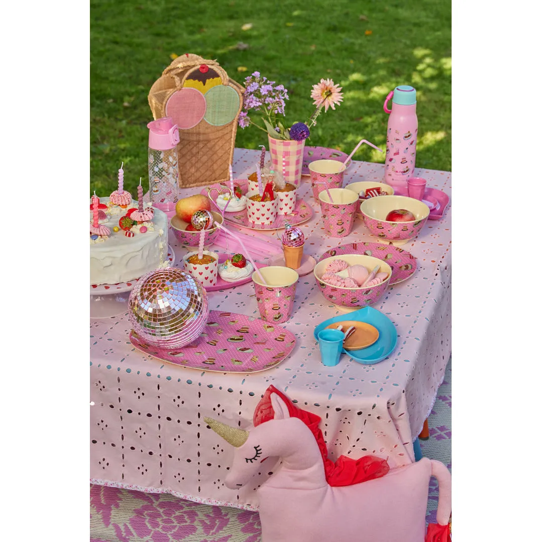 Rice DK Melamine Rectangular Plate with Sweet Cake Print