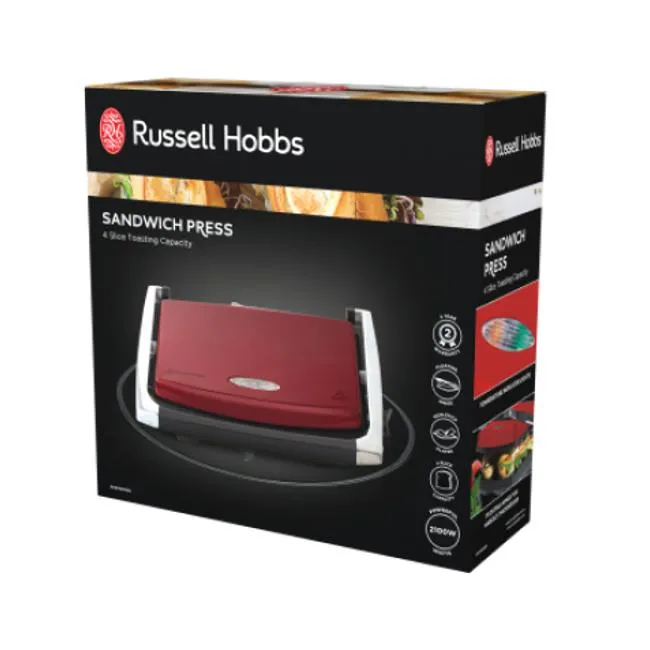 Russell Hobbs Sandwich Press - Red RHSP801RED...