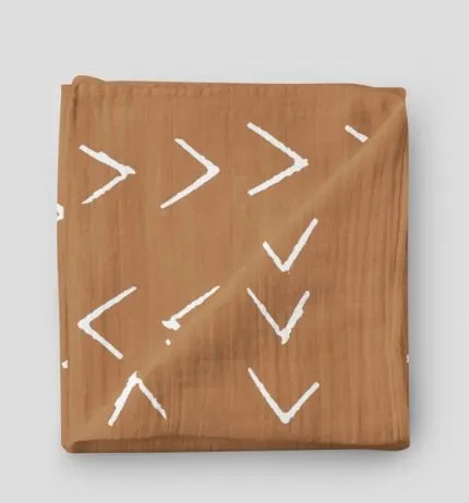 Rust Mudcloth Swaddle