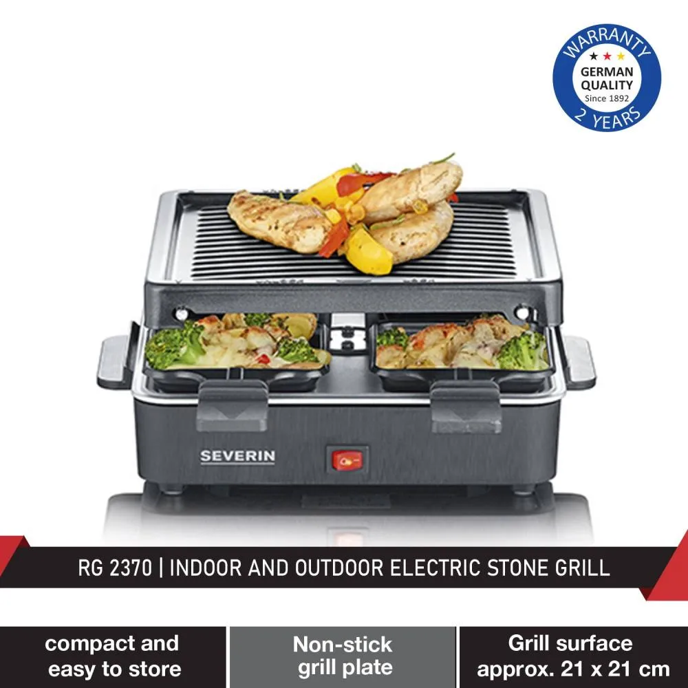 Severin RG 2370 Smokeless Odourless Indoor and Outdoor Electric Stone Grill