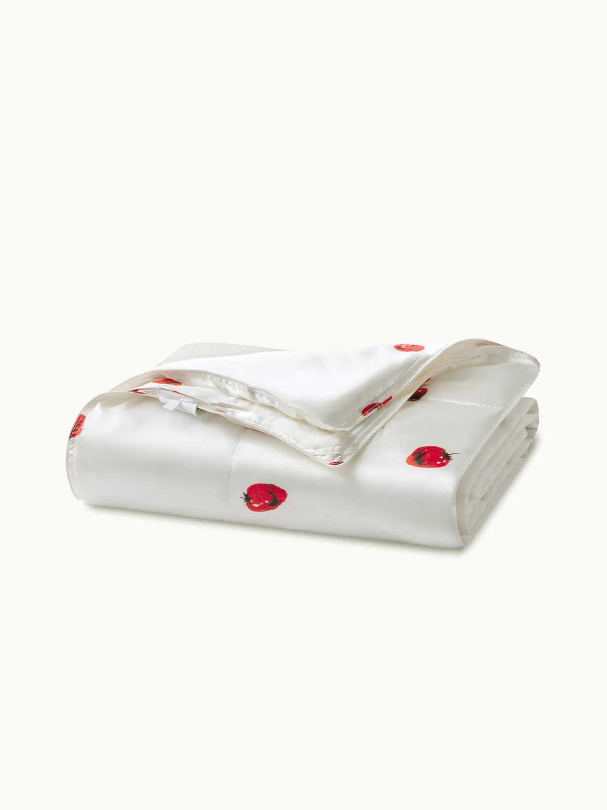 Strawberry Pattern Silk Blanket