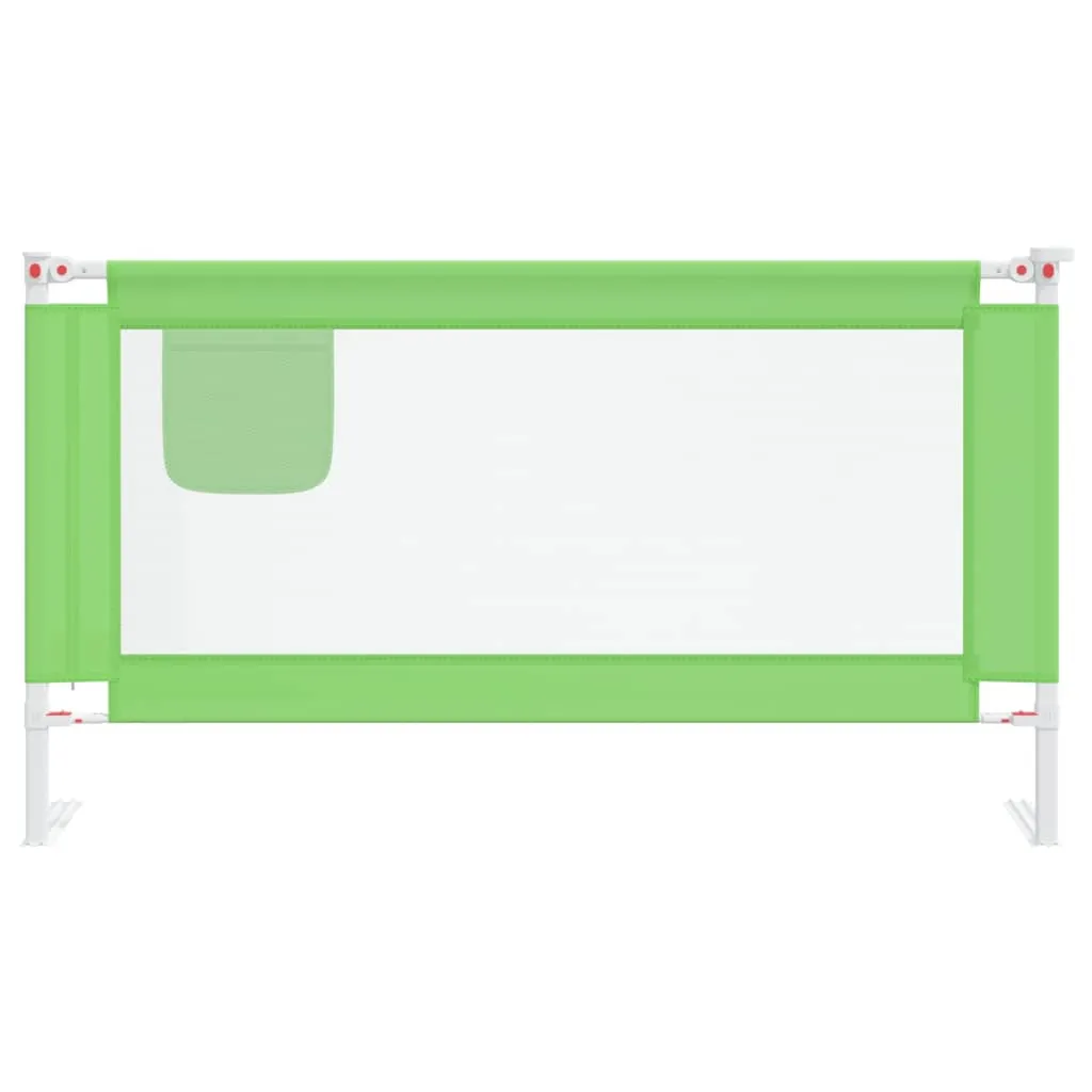 Toddler Safety Bed Rail Green 150x25 cm Fabric