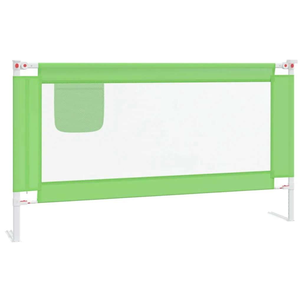 Toddler Safety Bed Rail Green 150x25 cm Fabric