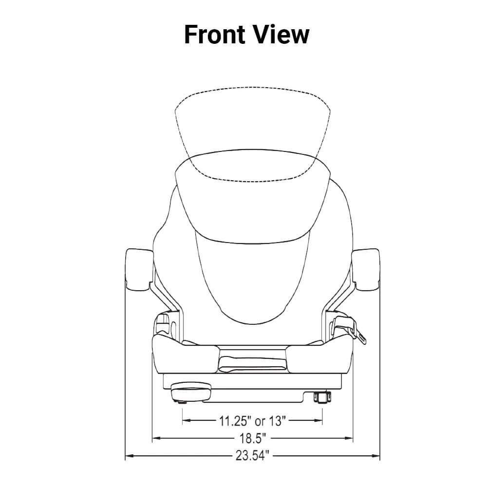 Uni Pro | KM 136 Seat with Air Suspension | Black Fabric (7776.KMM)