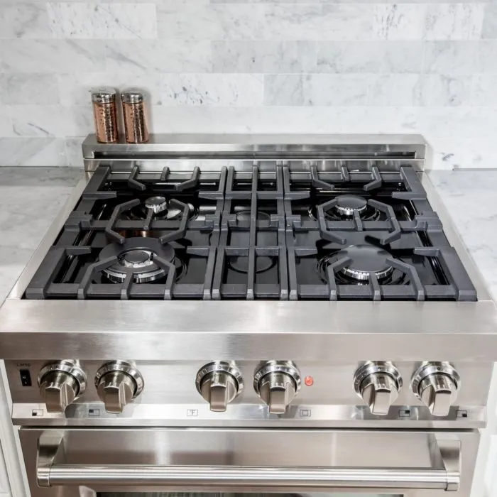 ZLINE 30" Professional Stainless Steel 4.0 CU.FT. 4 Gas Burner/Electric Oven Range (RA30)